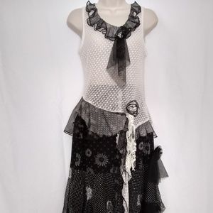 Retro Boho Women's Two Piece Skirt & Top In Womens